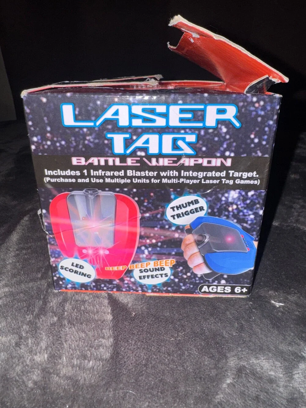 Blue Laser Tag Battle Weapon Handheld Infrared Blaster Ages 6+